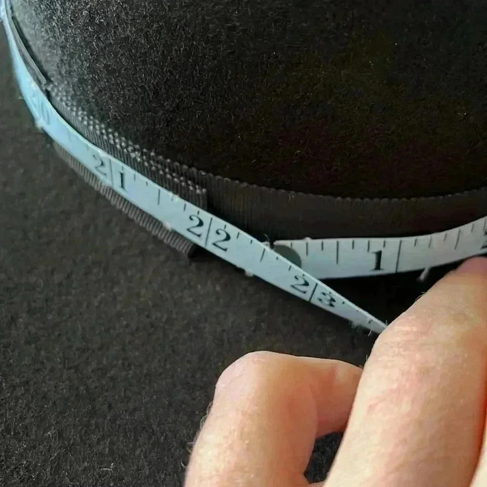Black Wool Hat Doeskin Felt 100% Wool Made in USA - Picture 8 of 11